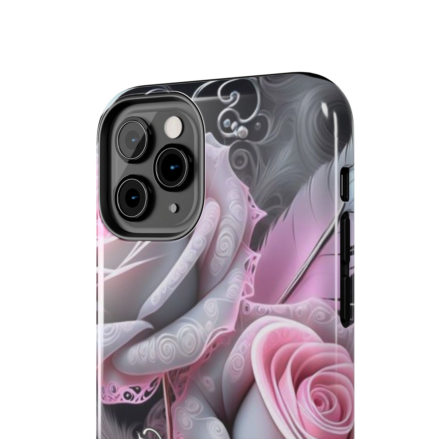 Custom Name Soft Floral iPhone Case – Personalized Elegant Phone Cover