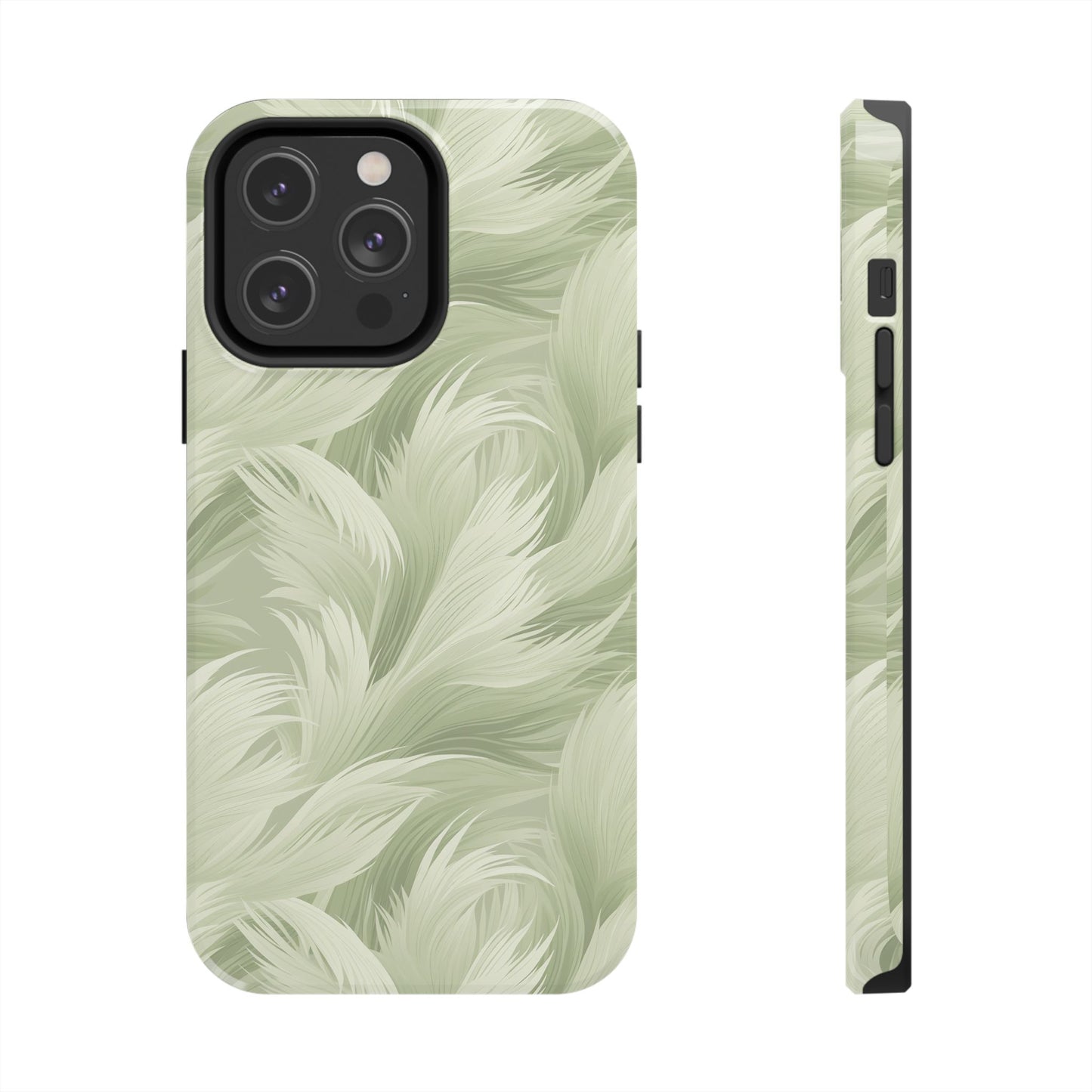 Feathered Sage Green Abstract iPhone Case | Sole Artist Studio