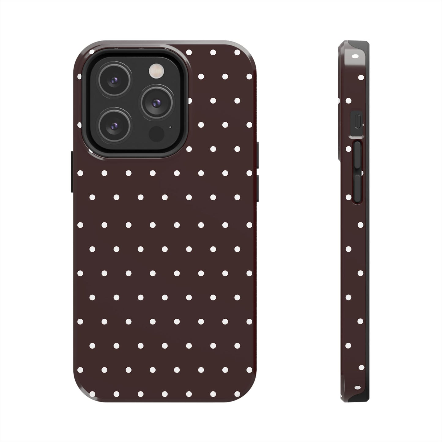 Burgundy Polka Dot iPhone Case | Sole Artist Studio