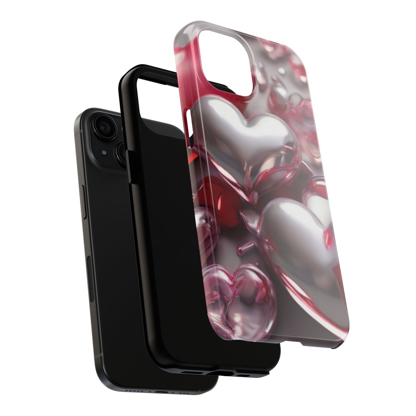 Glass hearts-Valentines day iPhone case- Romantic & stylish design