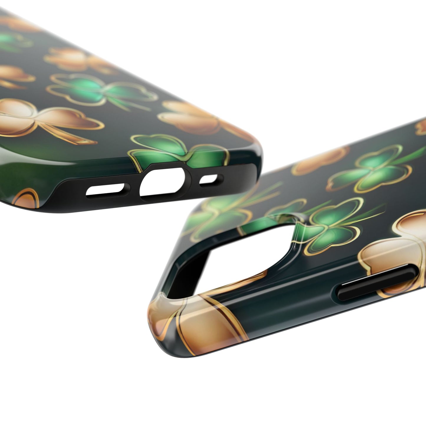 Green & Gold Shamrocks iPhone Case | Sole Artist Studio