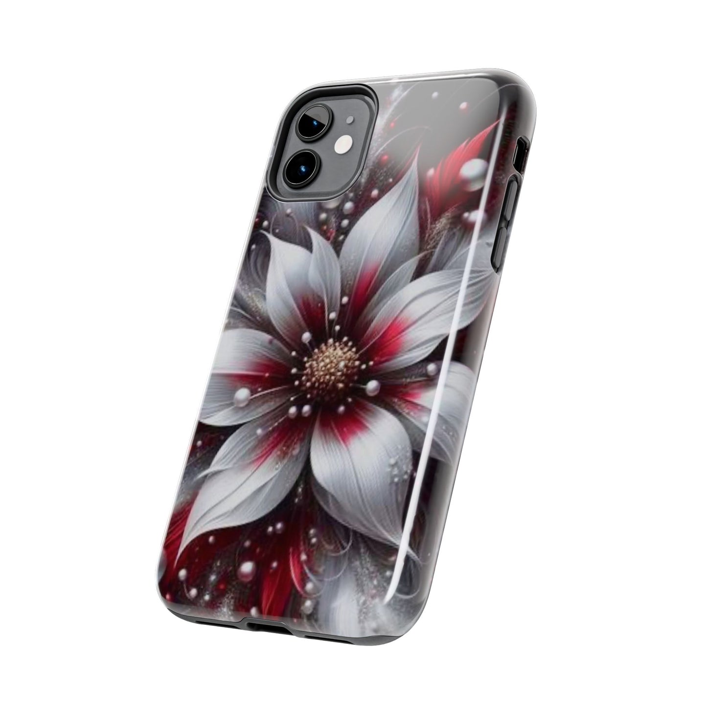 Red & White Christmas Floral iPhone Case | Sole Artist Studio