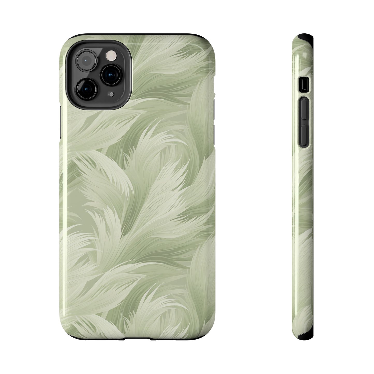 Feathered Sage Green Abstract iPhone Case | Sole Artist Studio