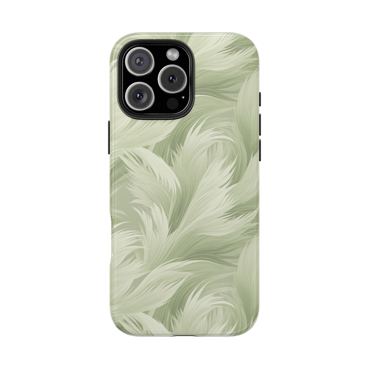 Feathered Sage Green Abstract iPhone Case | Sole Artist Studio
