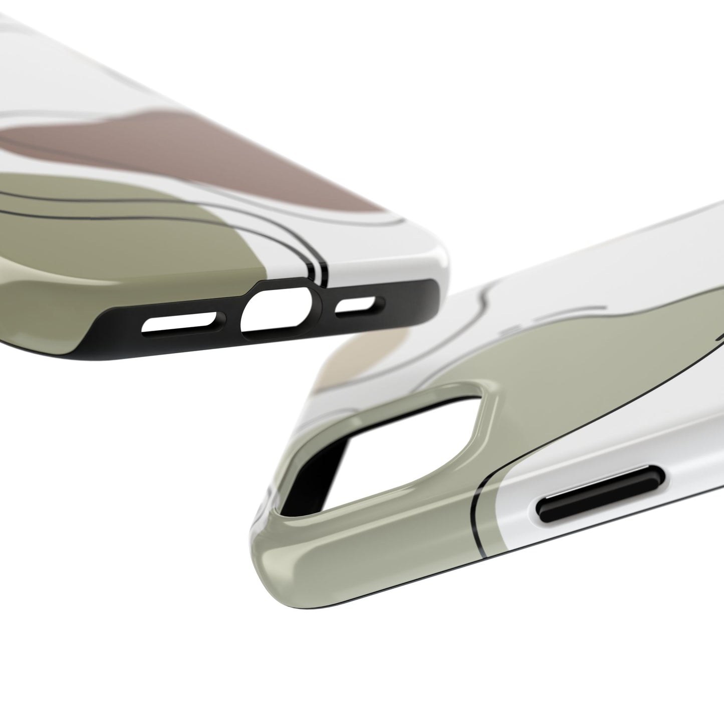 Boho Green Abstract Tough iPhone Case | Sole Artist Studio