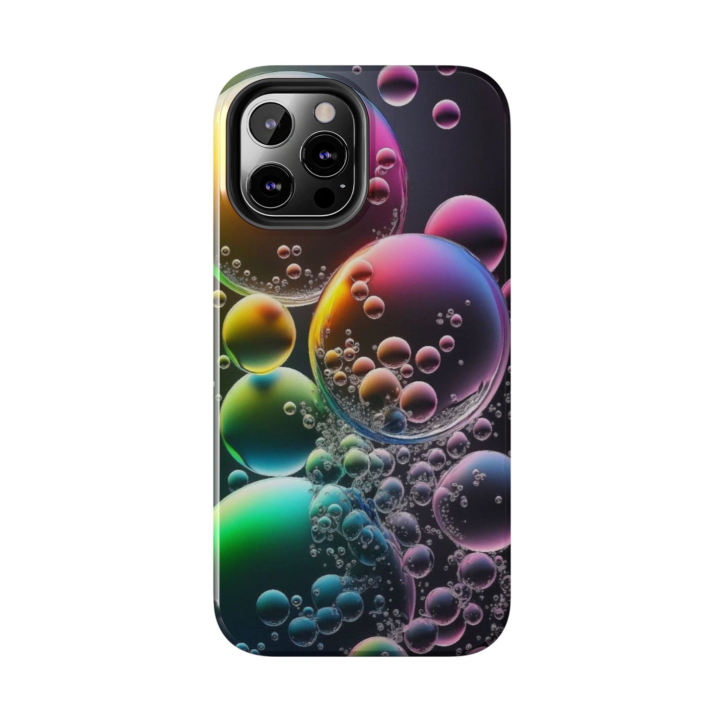 Vibrant Rainbow Bubbles Abstract iPhone Case | Sole Artist Studio