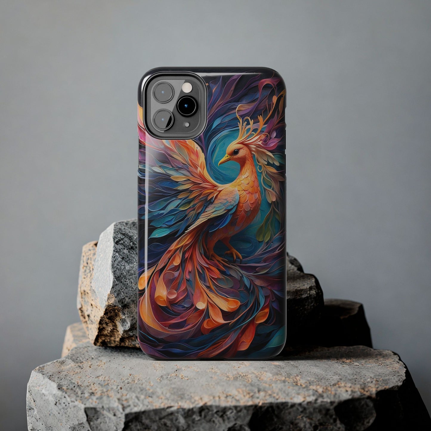 Colorful phoenix phone case-Compatible with iPhone models