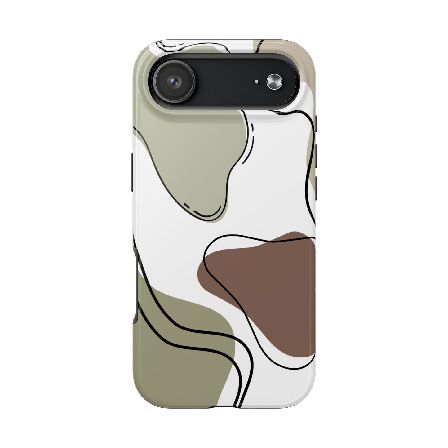 Boho Green Abstract Tough iPhone Case | Sole Artist Studio