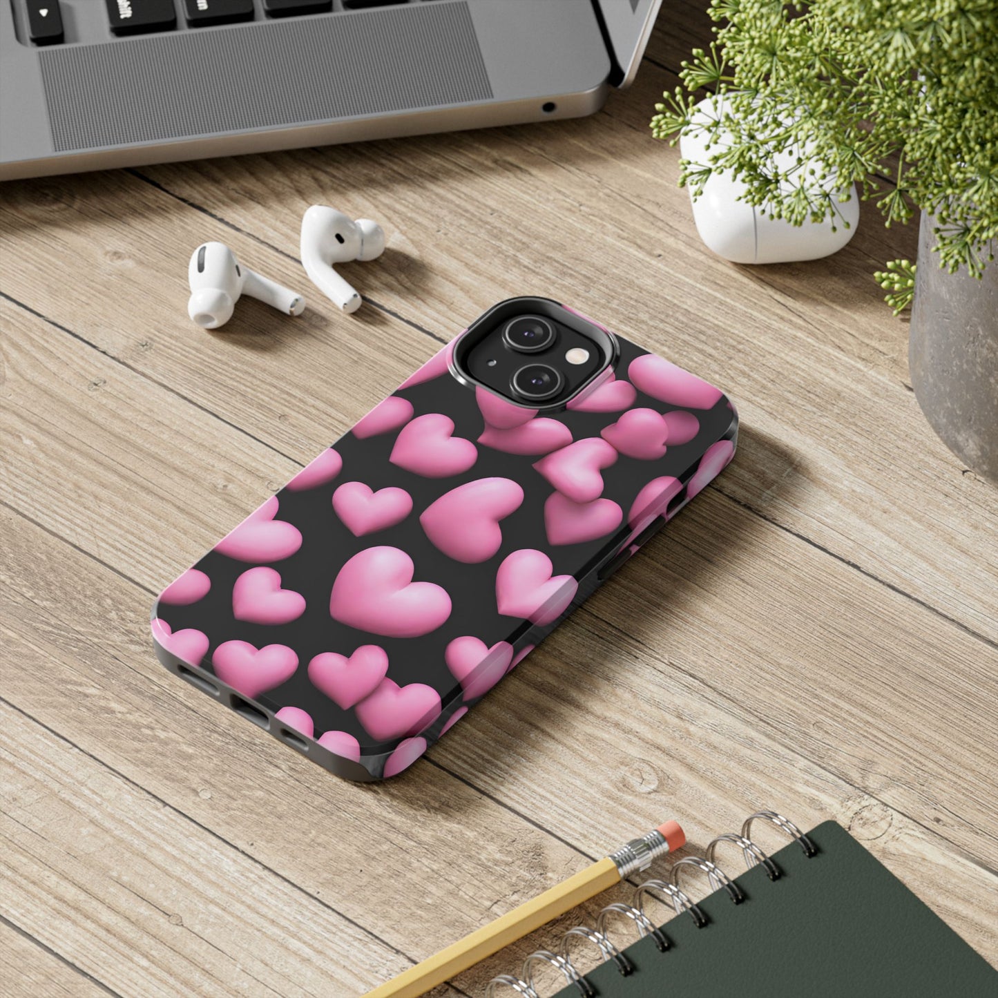 Pink Bubble Hearts Valentine iPhone Case | Sole Artist Studio