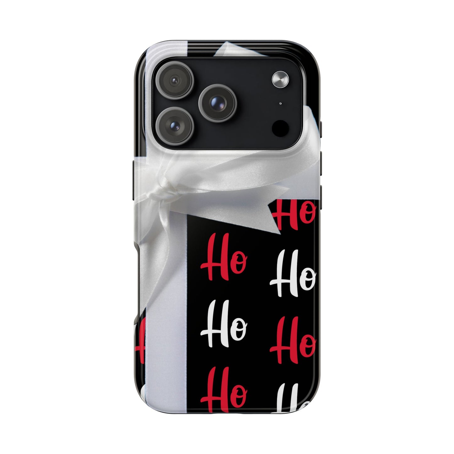 Ho Ho Ho Ribbon Bow Christmas iPhone Case | Sole Artist Studio