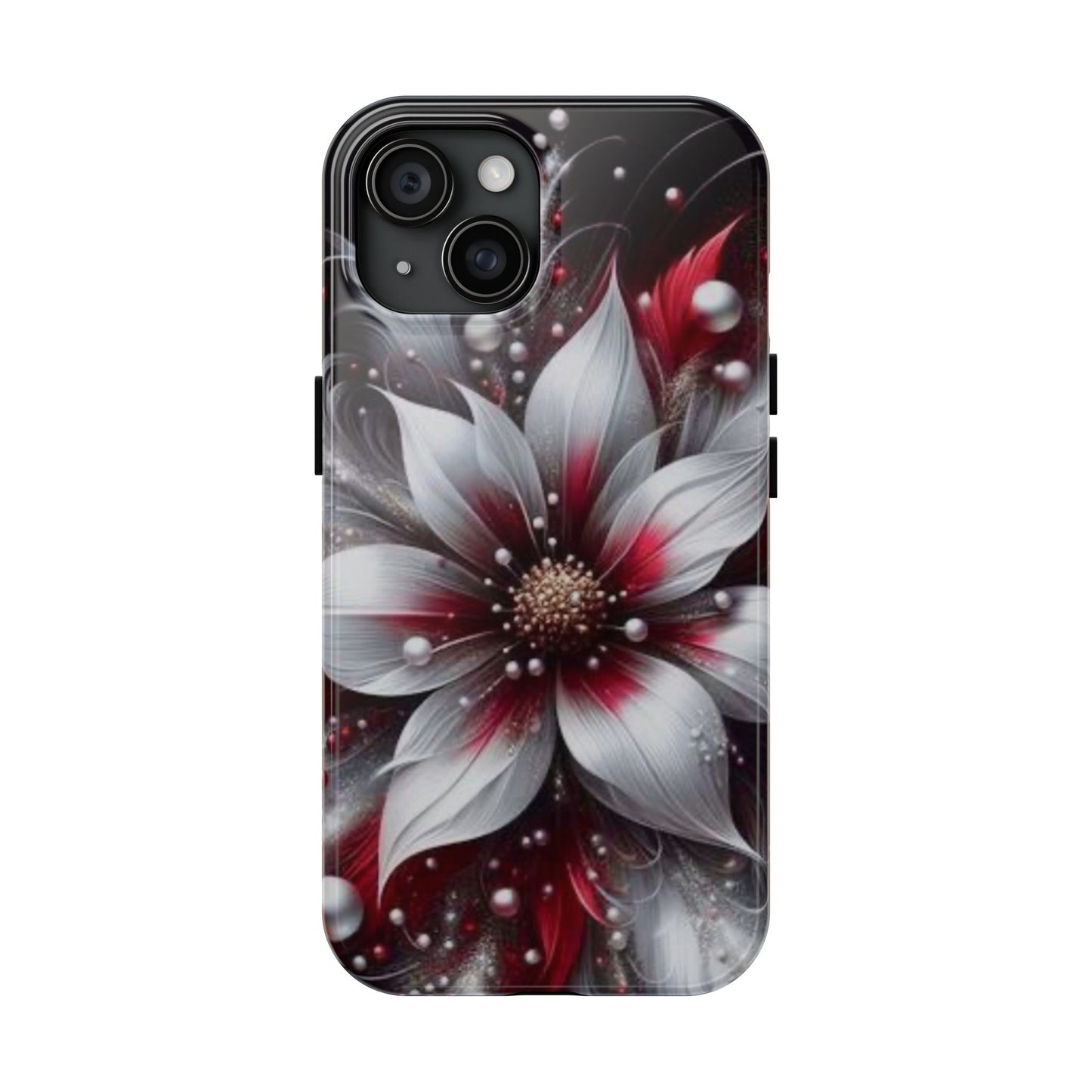 Red & White Christmas Floral iPhone Case | Sole Artist Studio