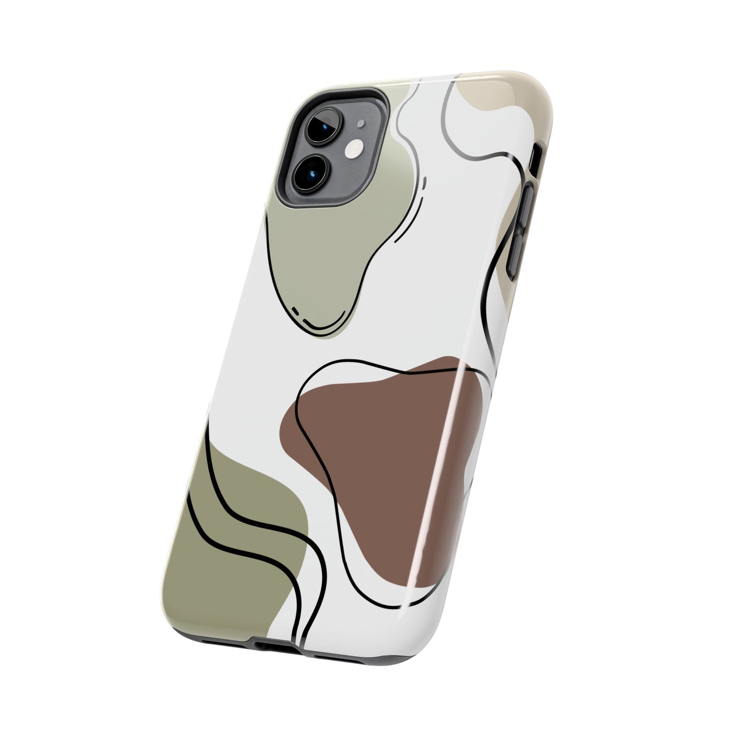 Boho Green Abstract Tough iPhone Case | Sole Artist Studio