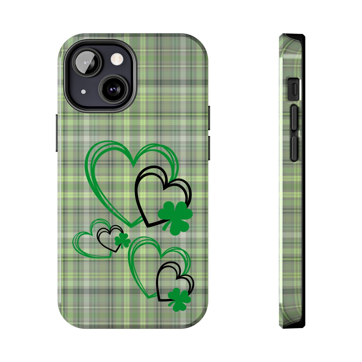 Plaid Hearts & Shamrock St. Patrick’s Day iPhone Case | Sole Artist Studio
