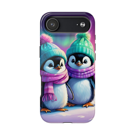Northern Lights Winter Penguin iPhone Case | Sole Artist Studio