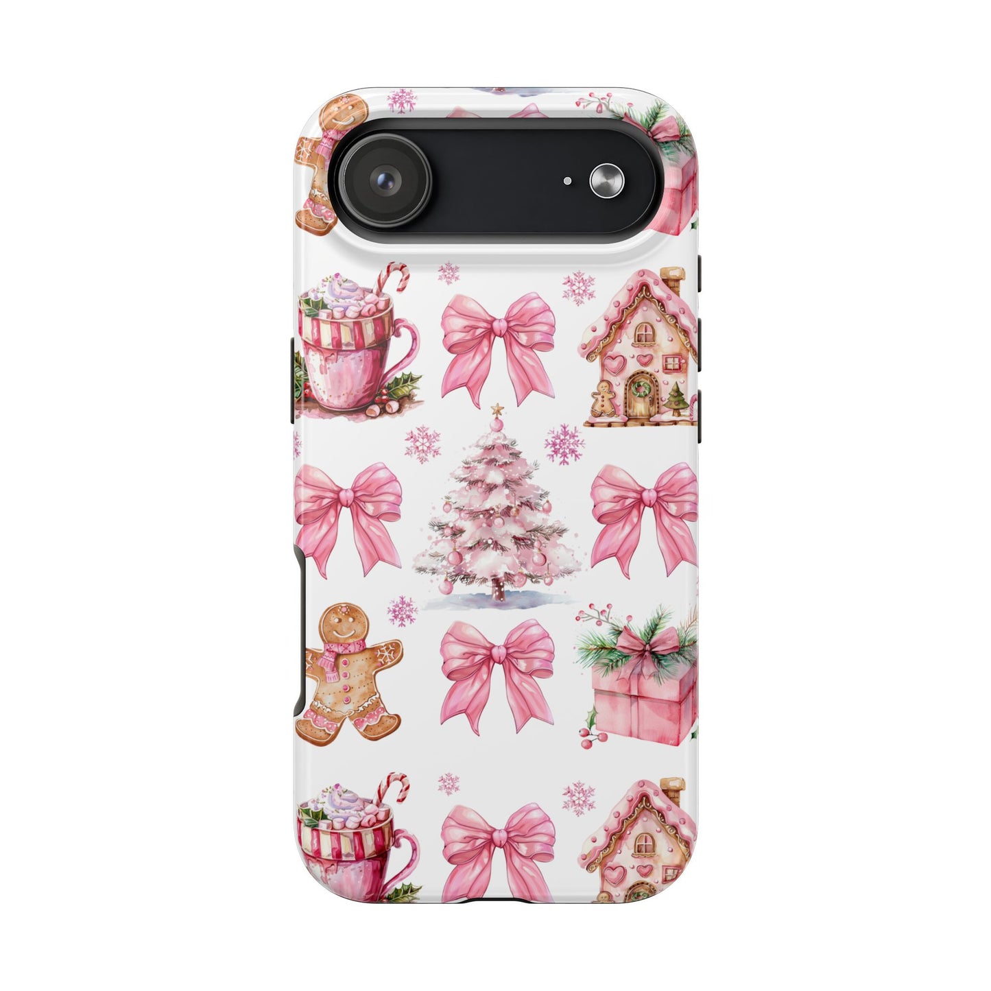 Vintage Pink Christmas Bow iPhone Case | Sole Artist Studio