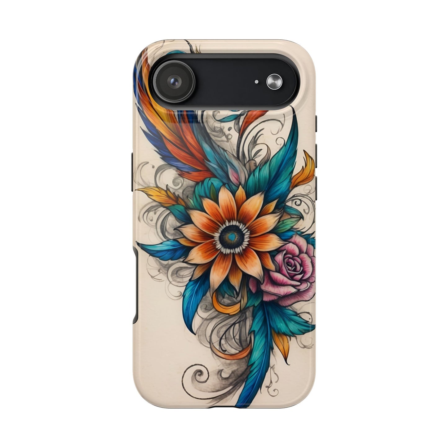 Tattoo Style Floral iPhone Case | Sole Artist Studio