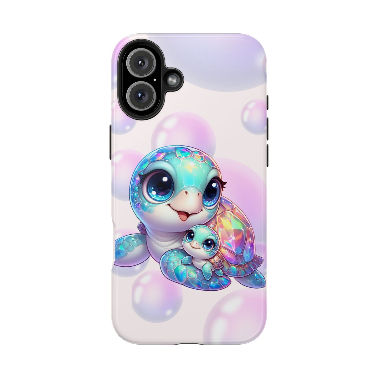 Mama & baby sea turtles summer aesthetics iPhone case. Compatible with iPhone models 11-15 including all mini, plus, pro & pro max. Custom phone case for smartphones. design for Girls, Woman