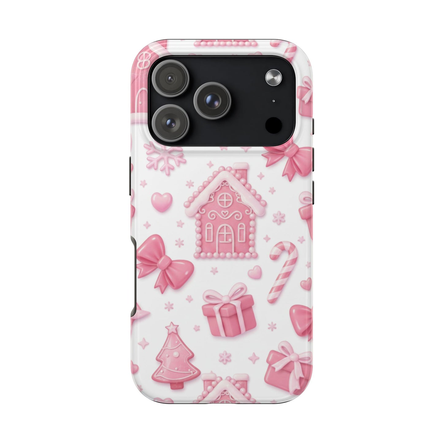 Pink Gingerbread Christmas iPhone Case | Sole Artist Studio