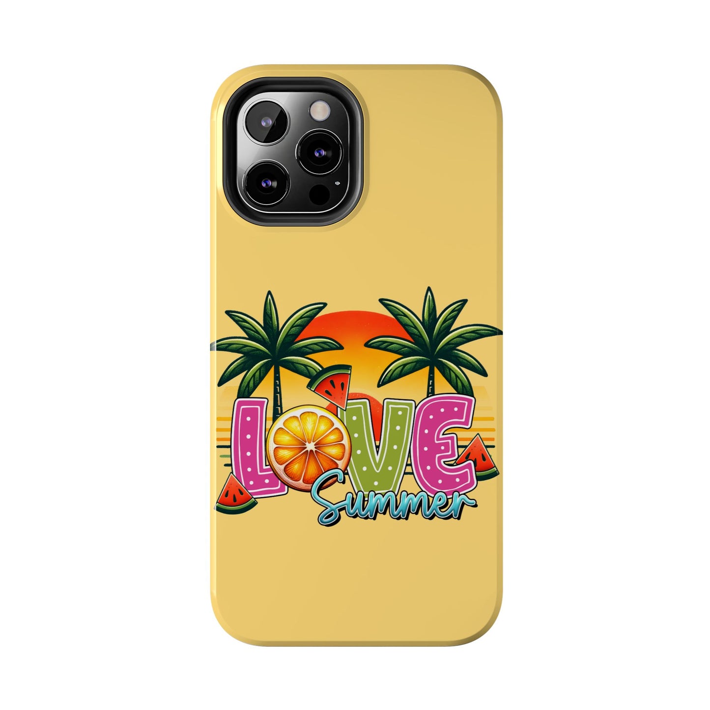 Yellow LOVE Summer Aesthetic iPhone Case | Sole Artist Studio