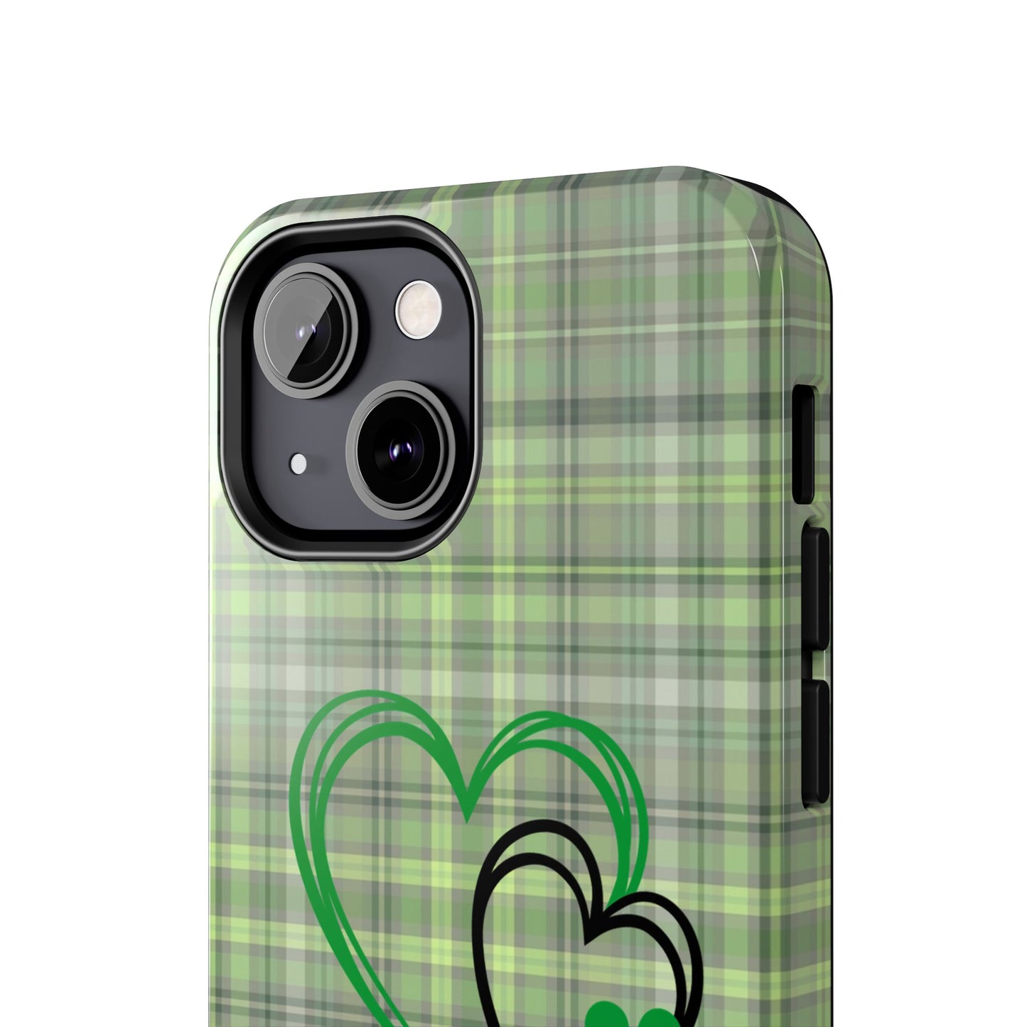 Plaid Hearts & Shamrock St. Patrick’s Day iPhone Case | Sole Artist Studio