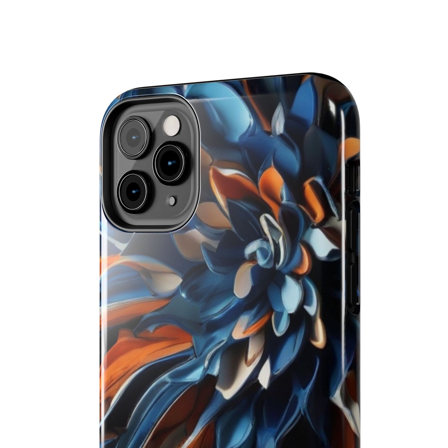 Blue & Orange Abstract Art Tough iPhone Case | Sole Artist Studio