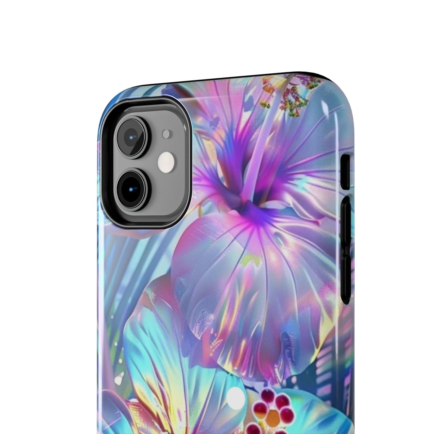 Iridescent hibiscus  iPhone case Models 11-16