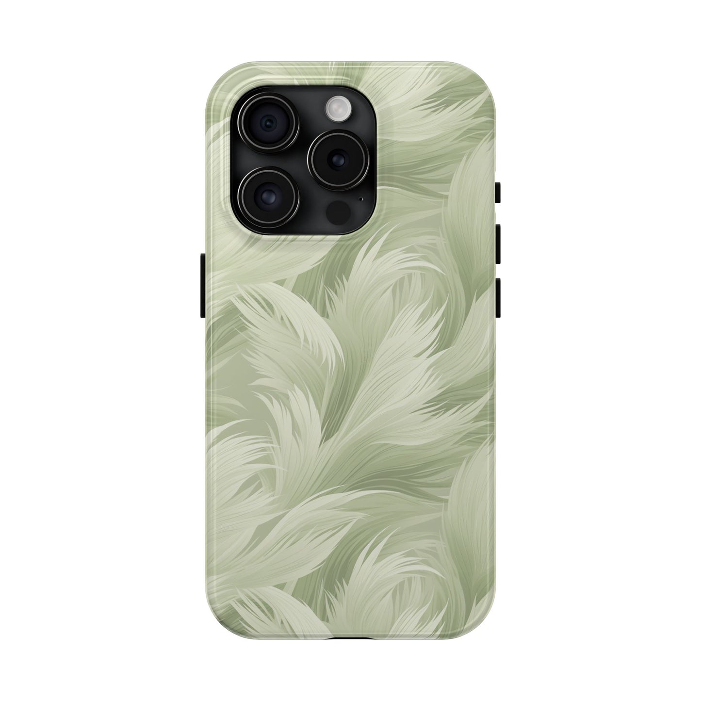 Feathered Sage Green Abstract iPhone Case | Sole Artist Studio