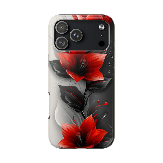Red & Black Floral iPhone Case | Sole Artist Studio