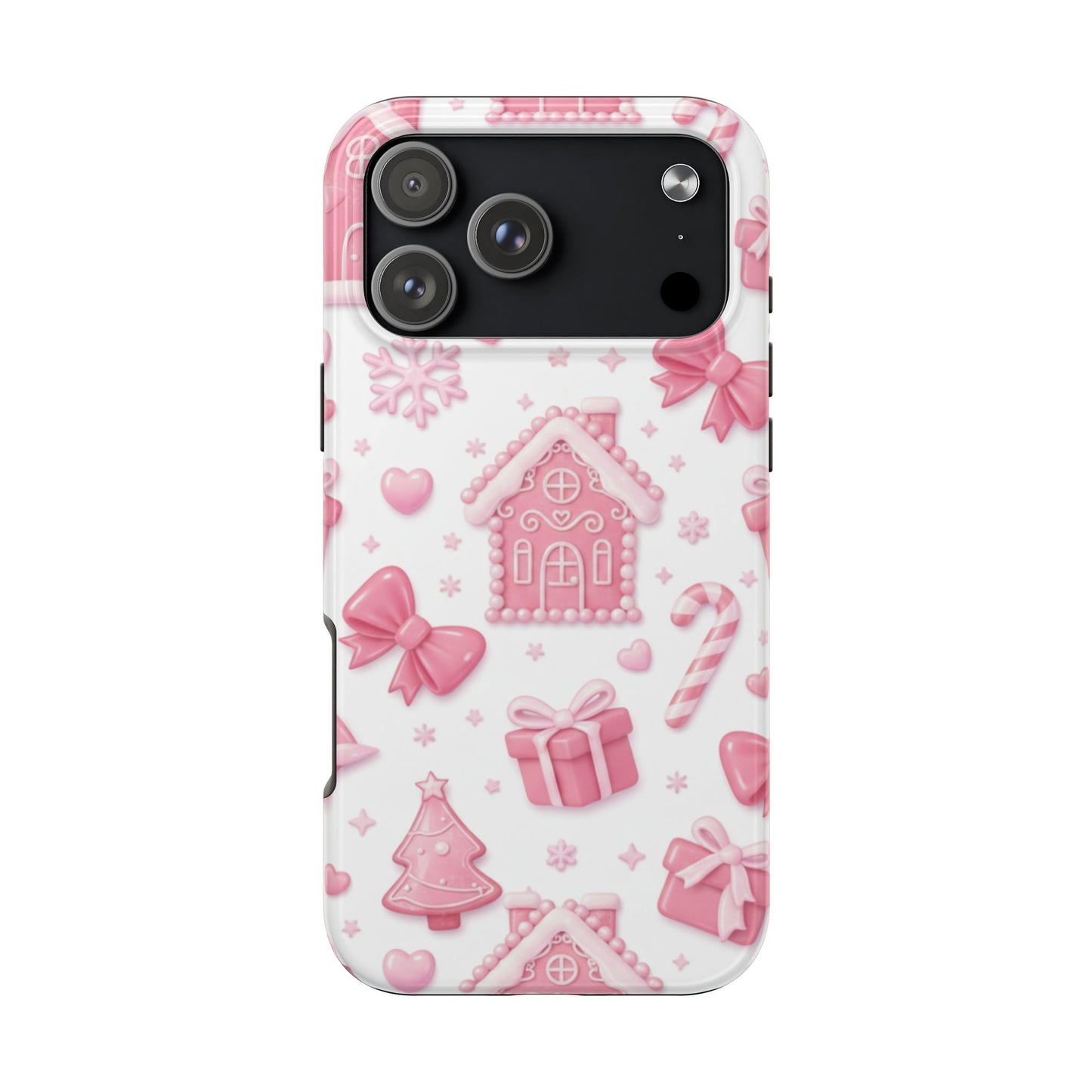 Pink Gingerbread Christmas iPhone Case | Sole Artist Studio