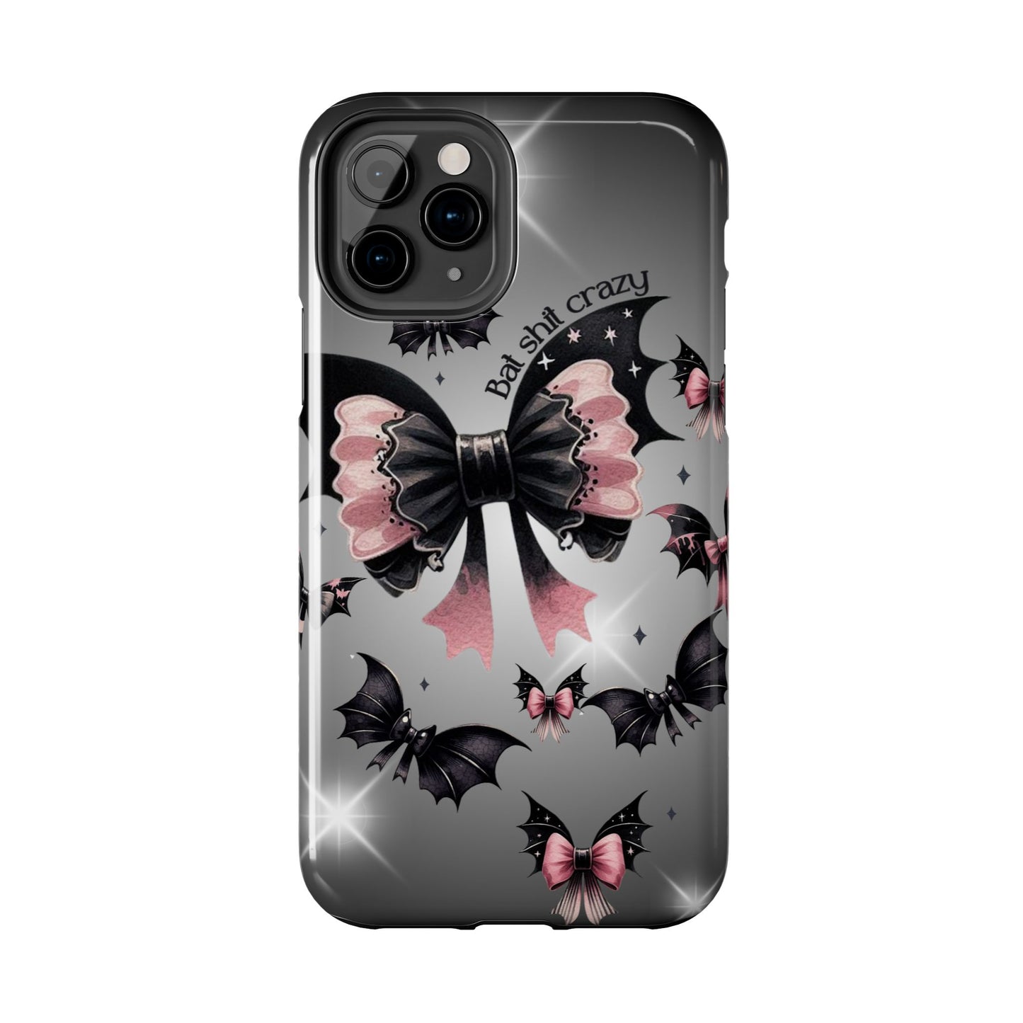 Bat Shit Crazy- Halloween themed Phone case- iPhone compatible Models 11-16