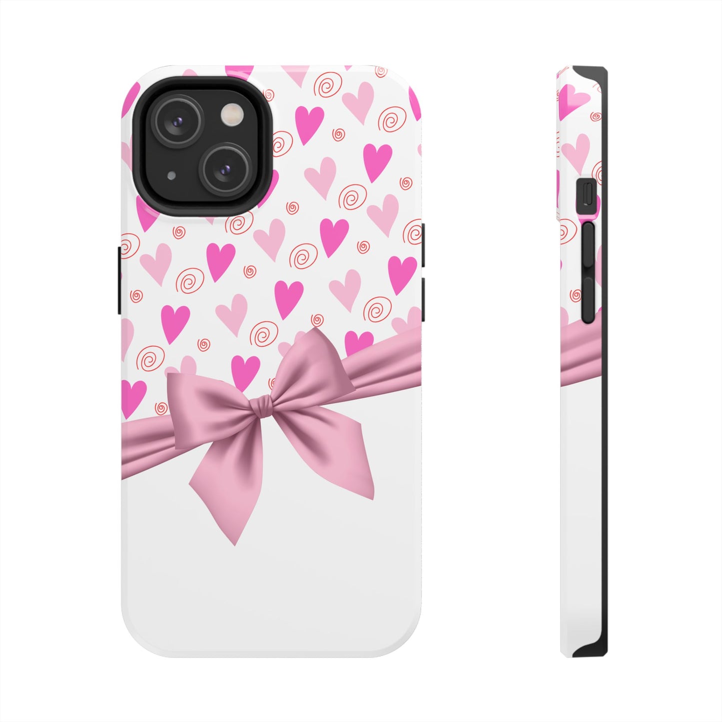 Hearts & Bow Valentines day iPhone case- Romantic & stylish design