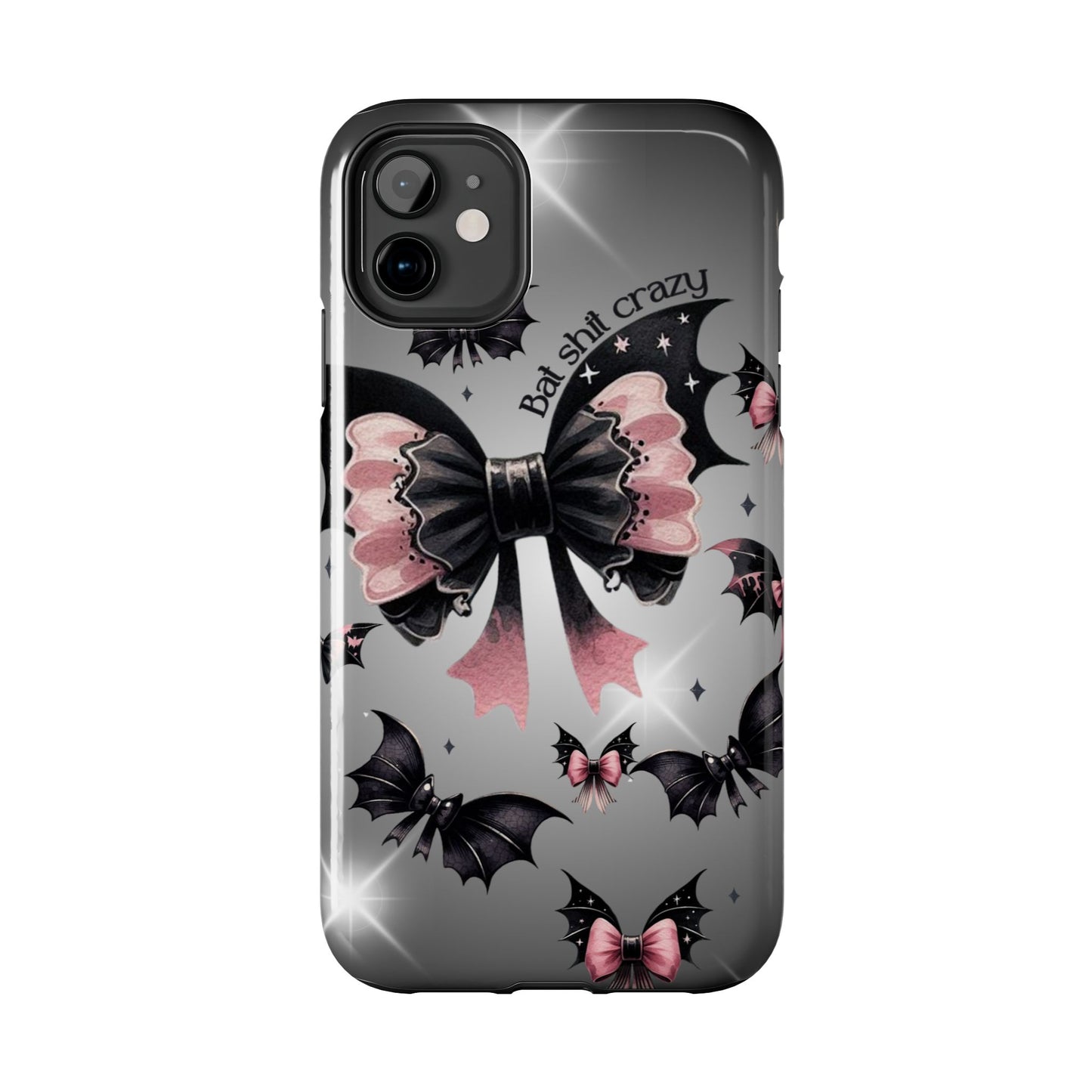 Bat Shit Crazy- Halloween themed Phone case- iPhone compatible Models 11-16