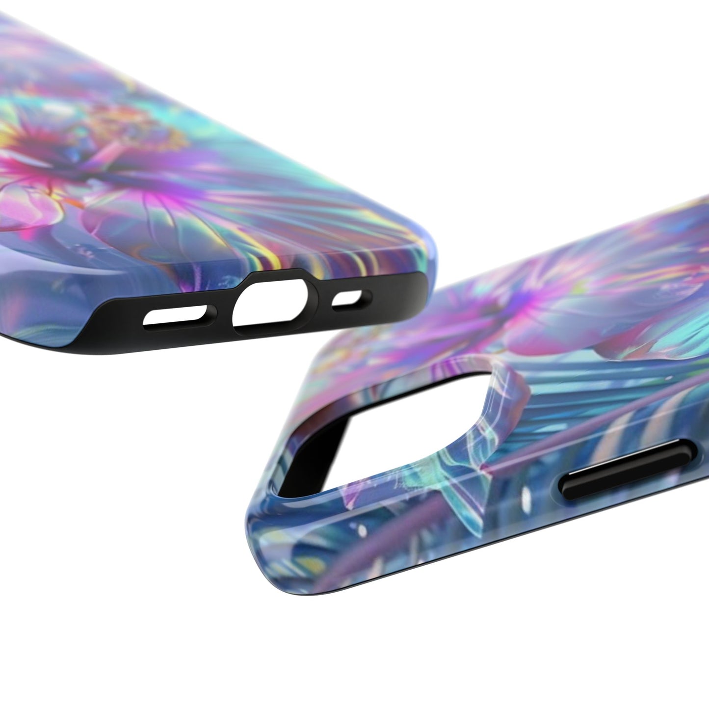 Iridescent hibiscus  iPhone case Models 11-16