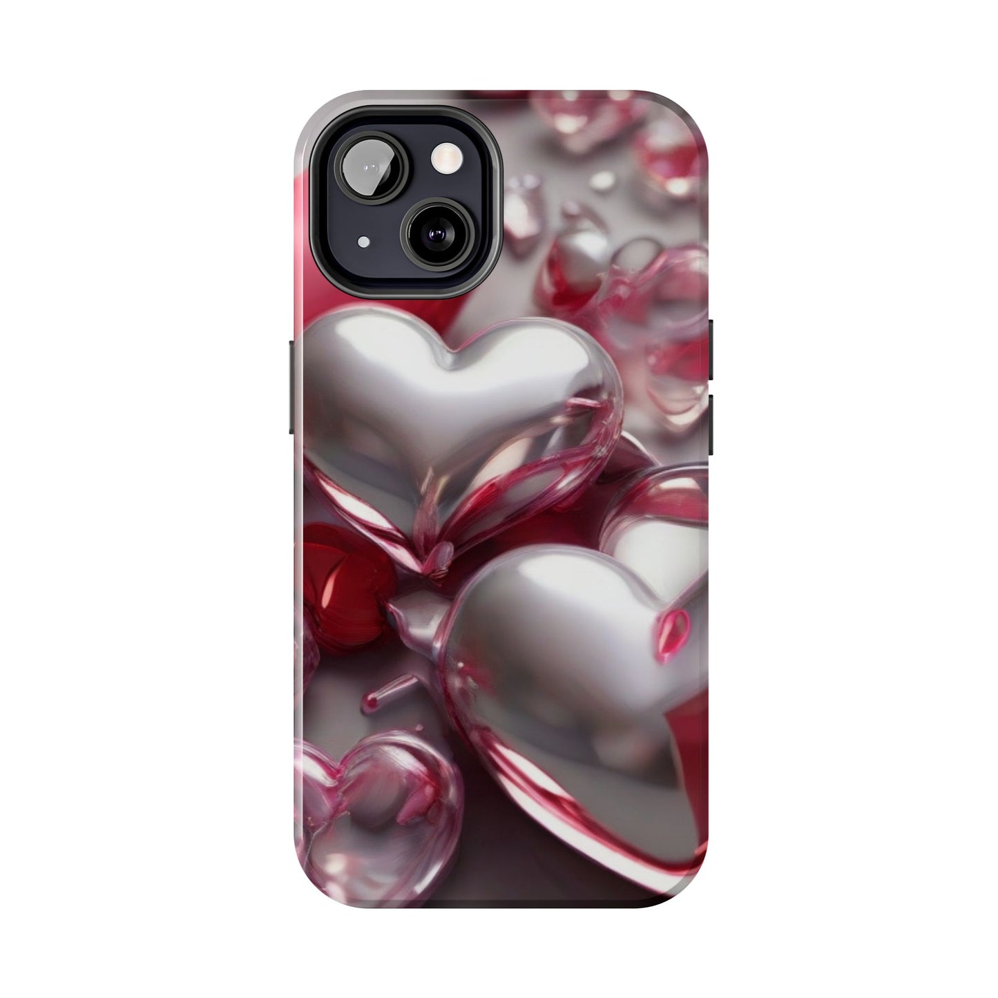 Glass hearts-Valentines day iPhone case- Romantic & stylish design