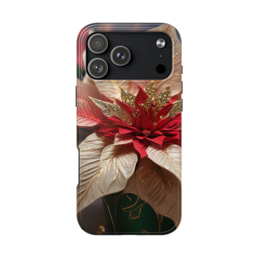 Christmas Poinsettia Floral iPhone Case | Sole Artist Studio
