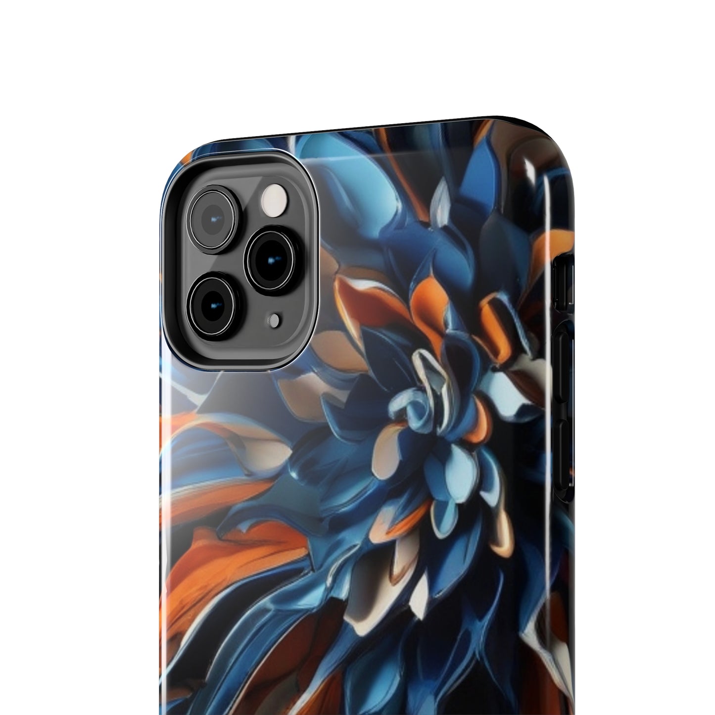 Blue & orange abstract art Tough iPhone Case iphone 14 accessories