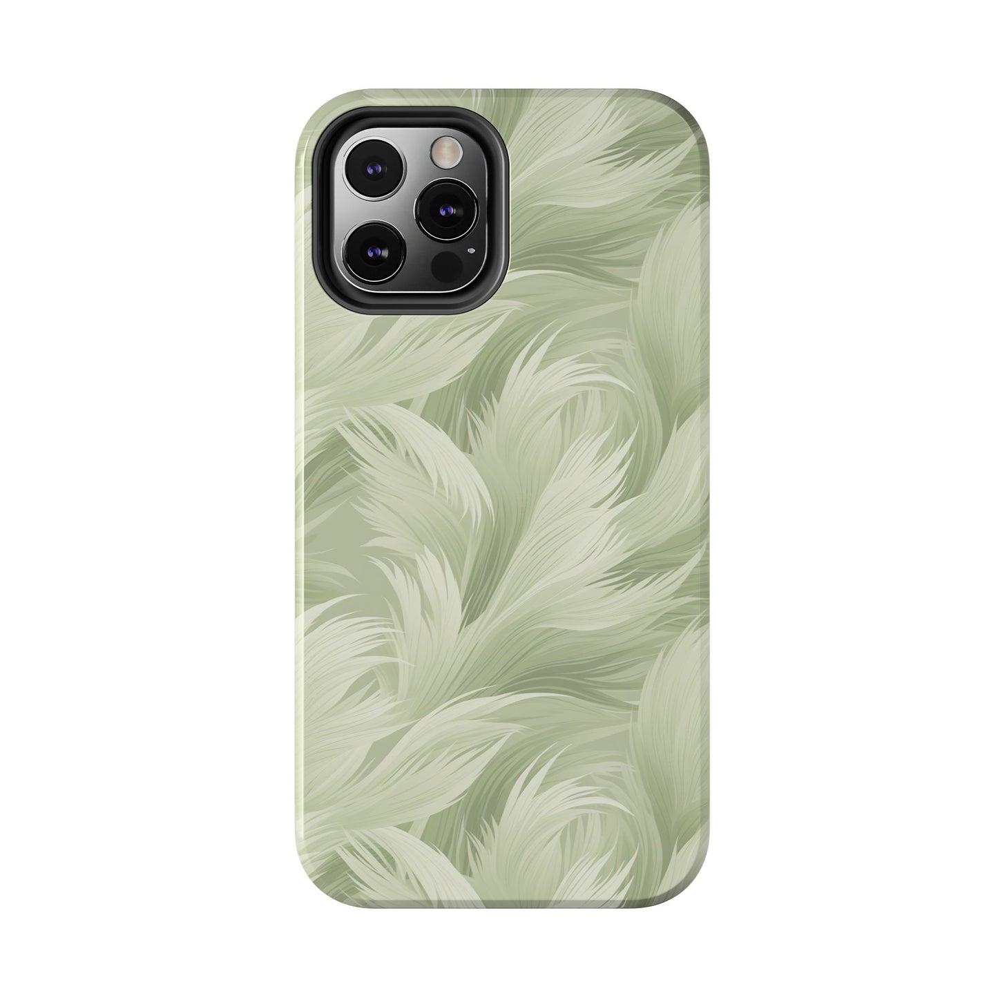 Feathered Sage Green Abstract iPhone Case | Sole Artist Studio