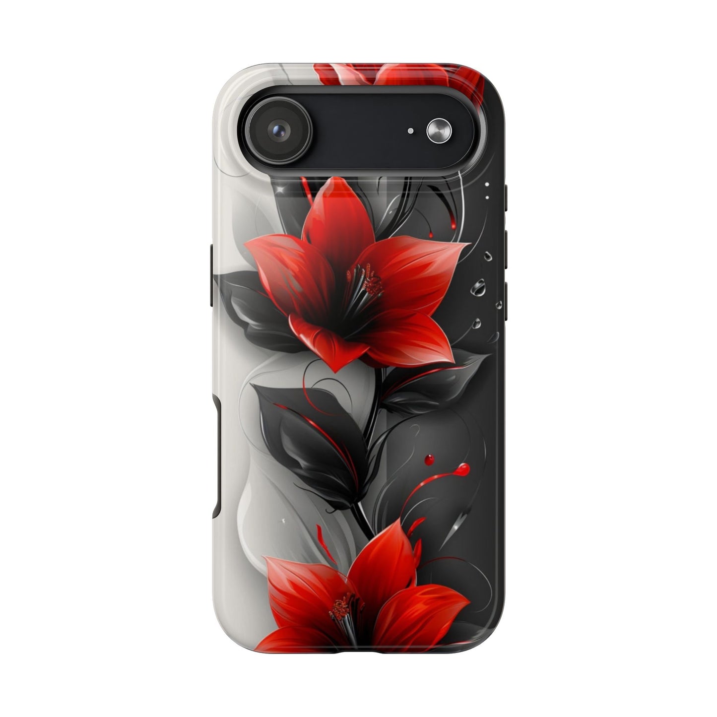 Red & Black Floral iPhone Case | Sole Artist Studio
