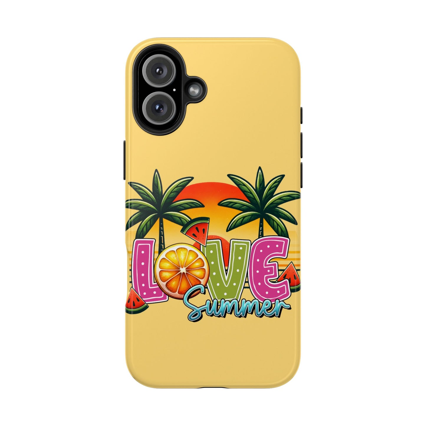 Yellow LOVE Summer Aesthetic iPhone Case | Sole Artist Studio