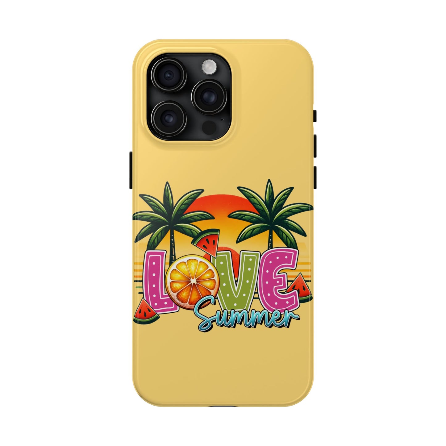 Yellow LOVE Summer Aesthetic iPhone Case | Sole Artist Studio
