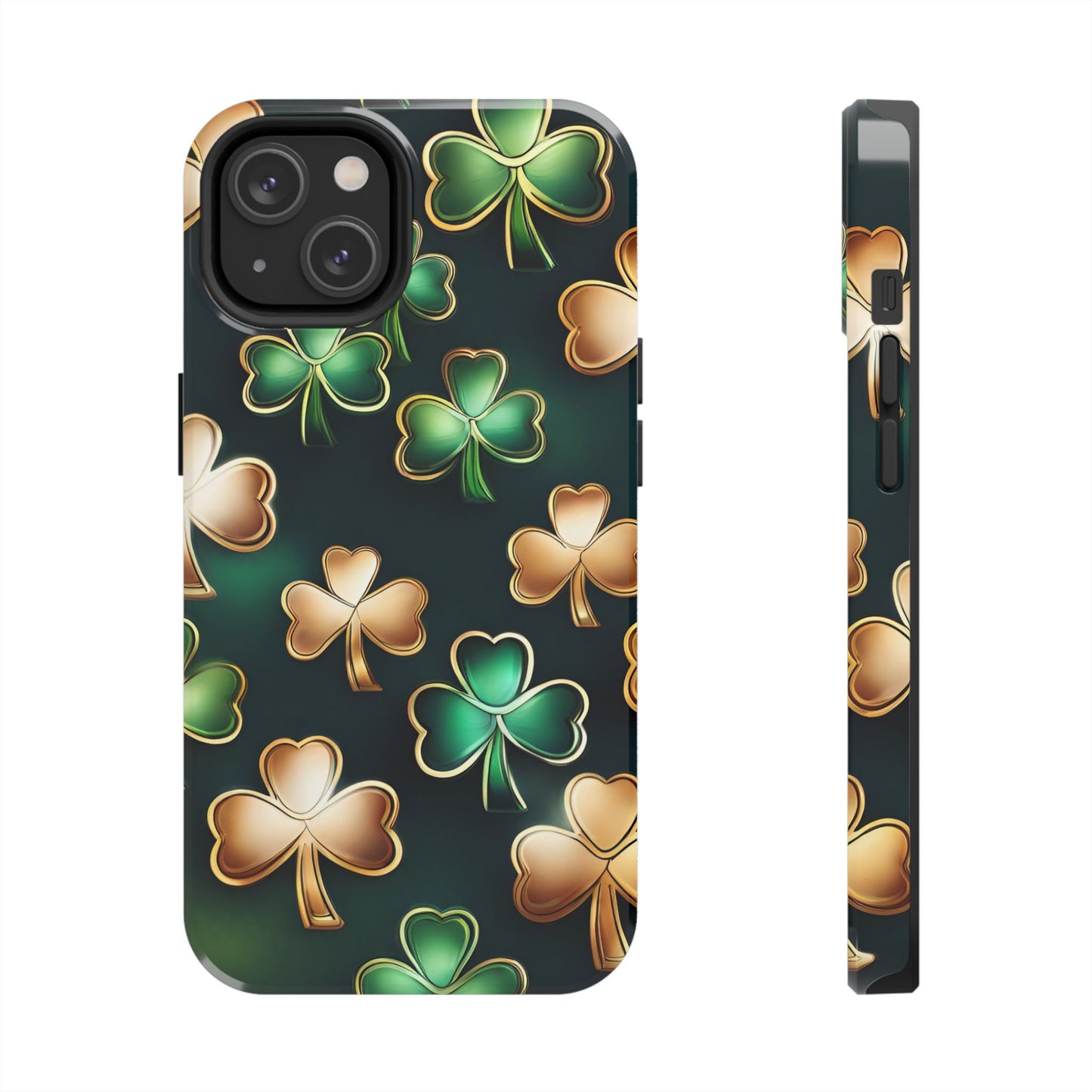 Green & Gold Shamrocks iPhone Case | Sole Artist Studio