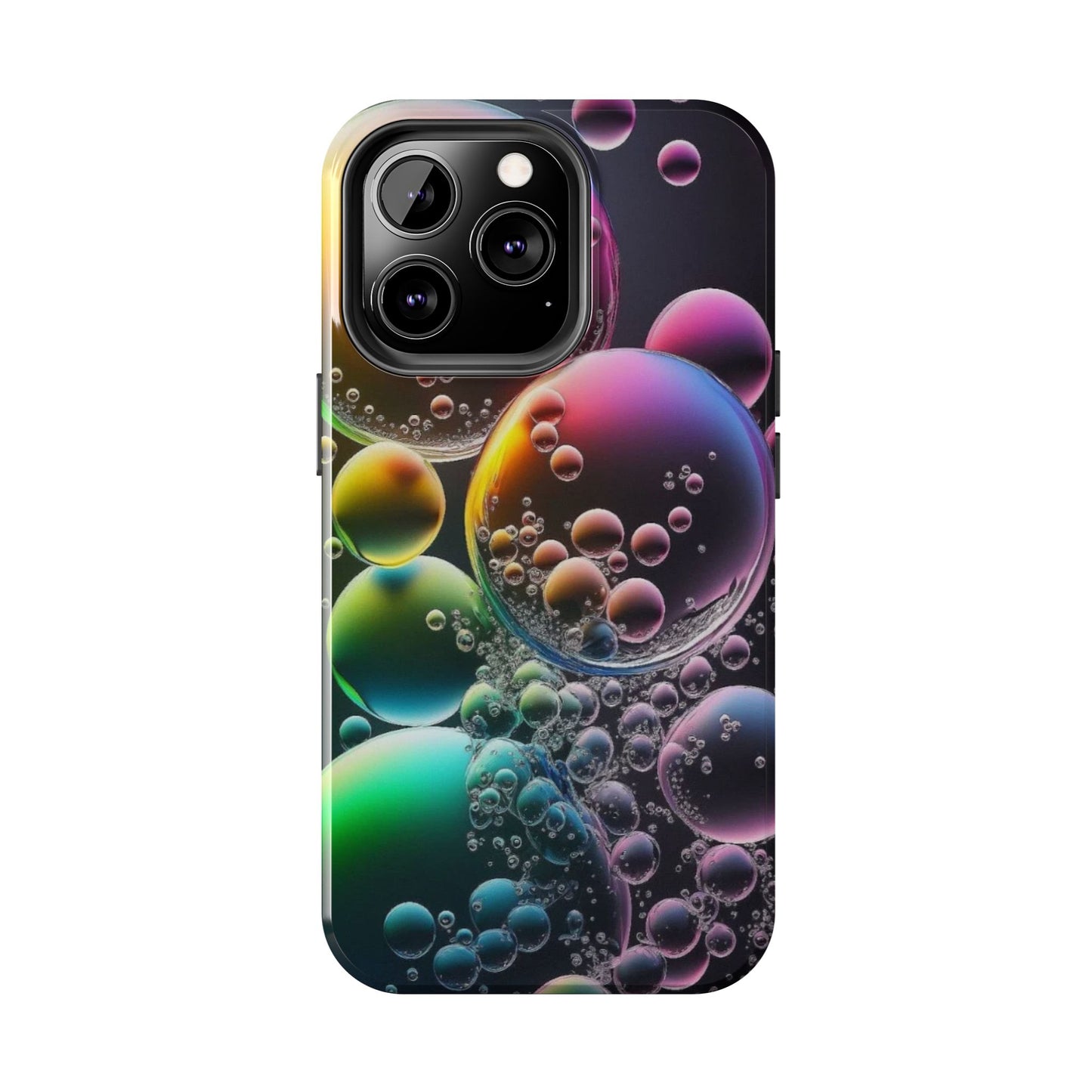 Vibrant Rainbow Bubbles Abstract iPhone Case | Sole Artist Studio
