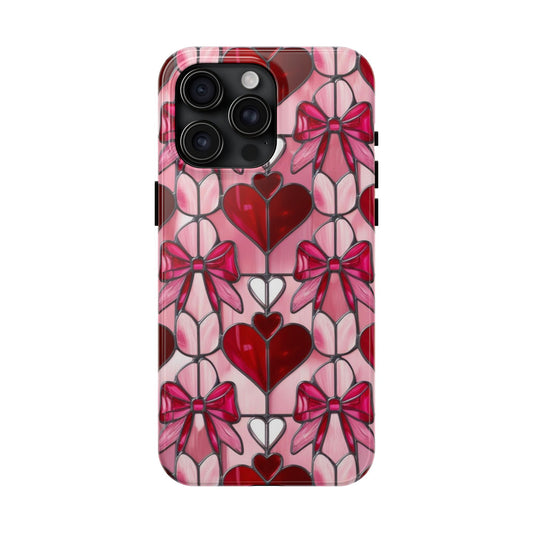 Valentines stained glass Phone Case