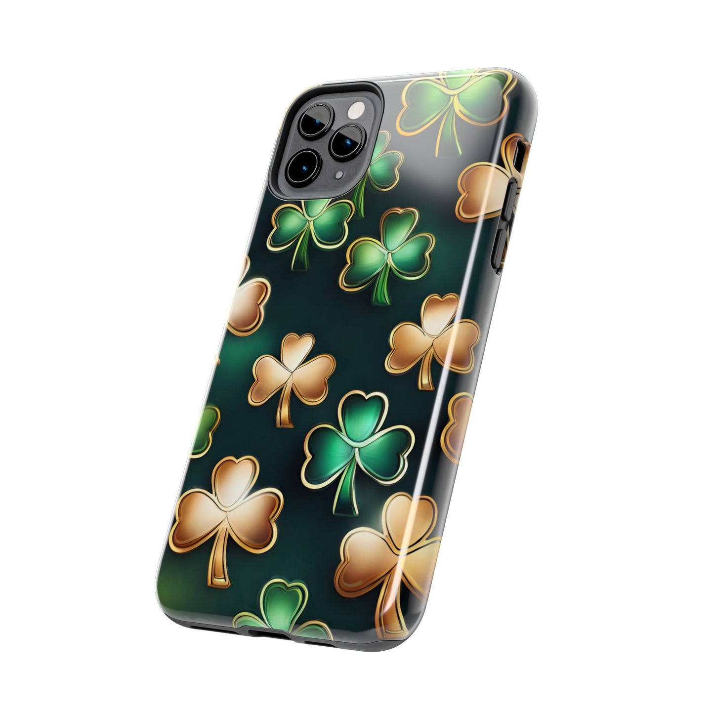 Green & Gold Shamrocks iPhone Case | Sole Artist Studio