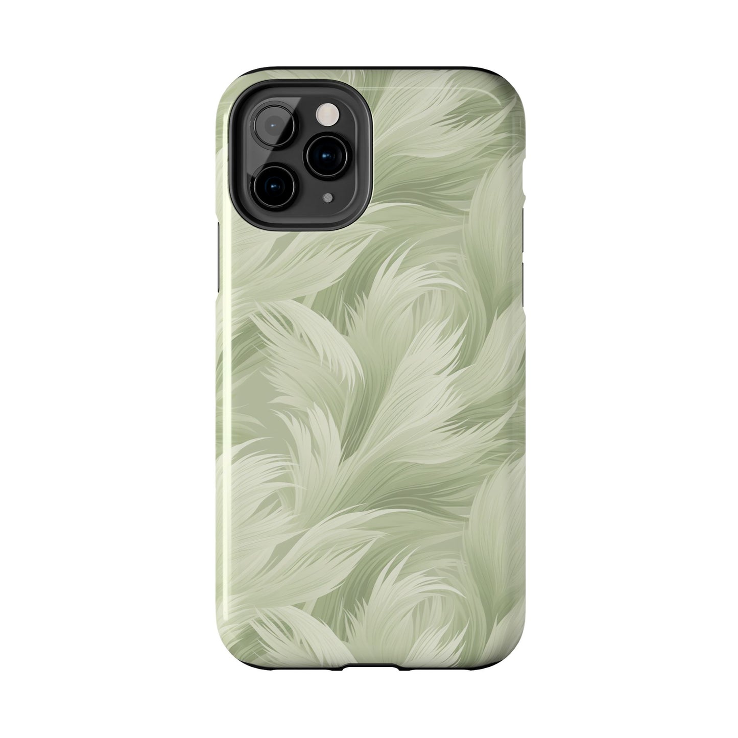 Feathered Sage Green Abstract iPhone Case | Sole Artist Studio
