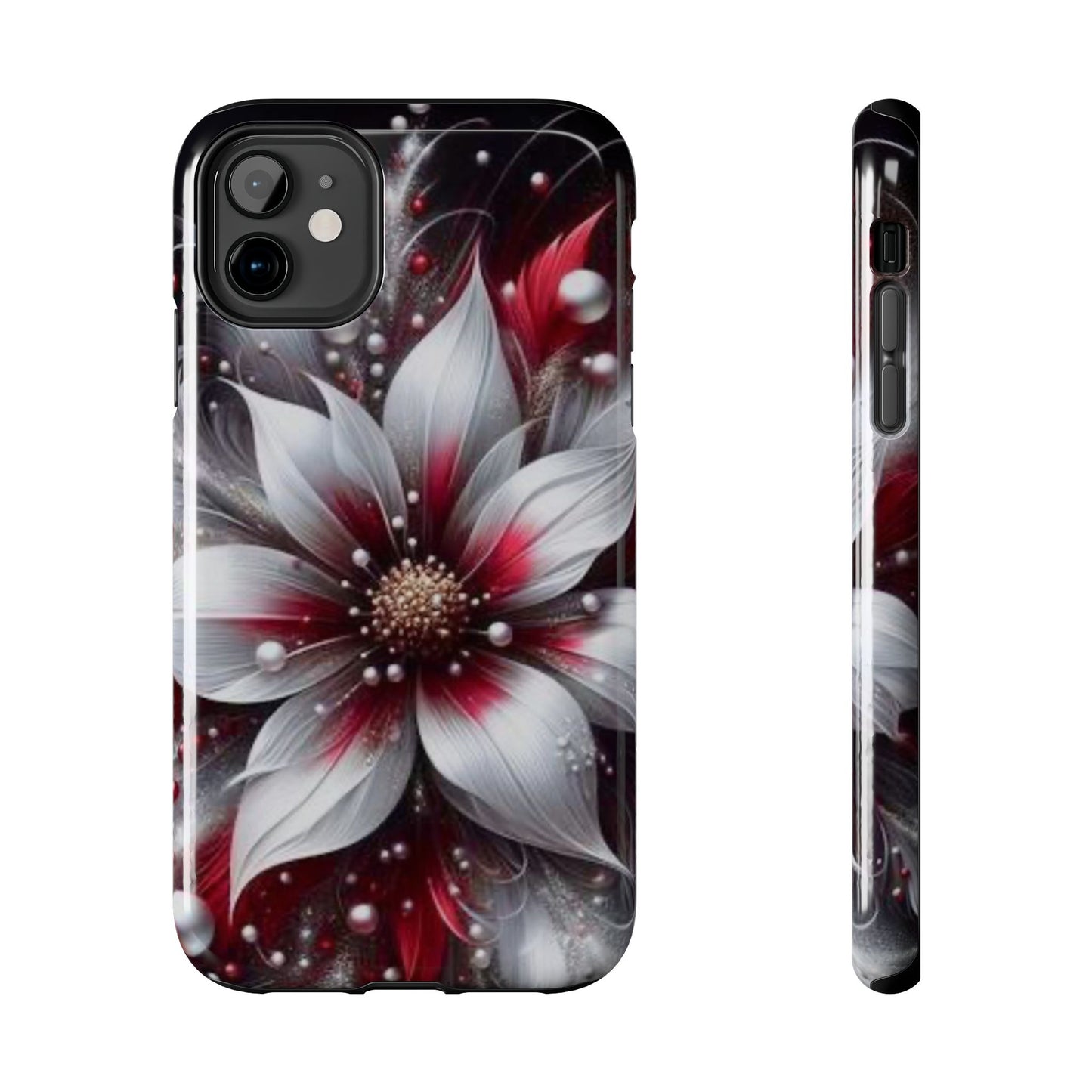 Red & White Christmas Floral iPhone Case | Sole Artist Studio