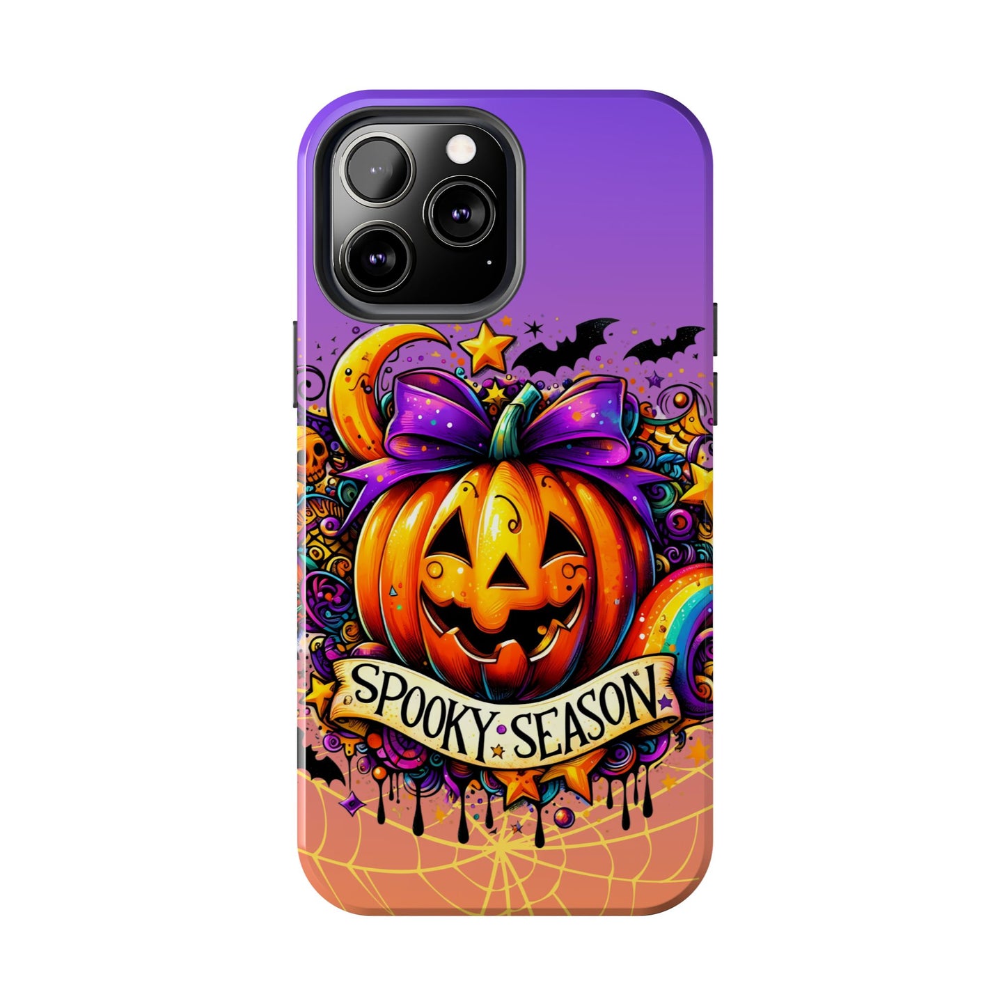 Spooky season pumpkin, Halloween themed Phone case iPhone compatible Models 11-16