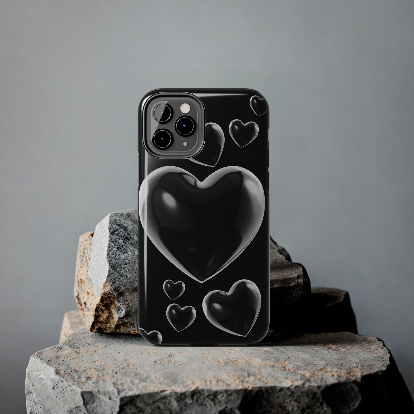 Black & White heart/ Tough IPhone Case