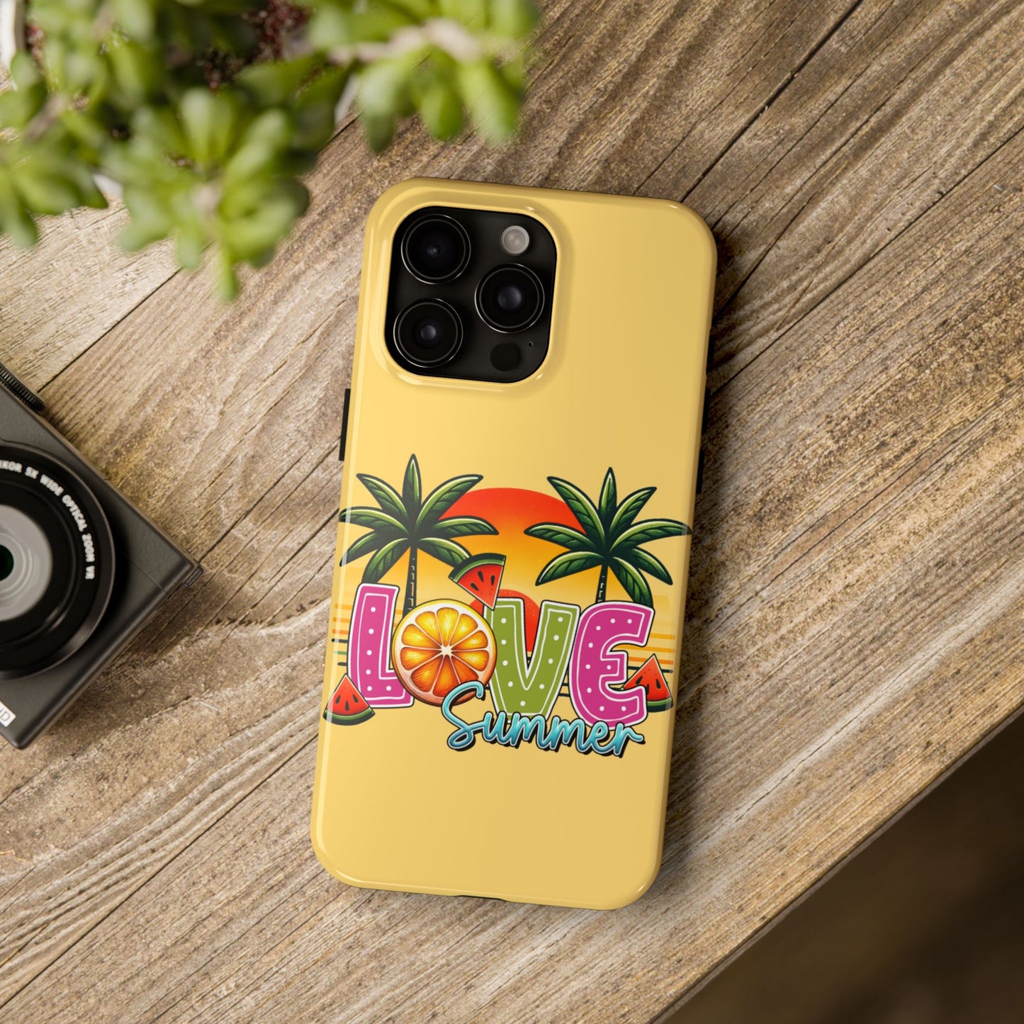 Yellow LOVE Summer Aesthetic iPhone Case | Sole Artist Studio
