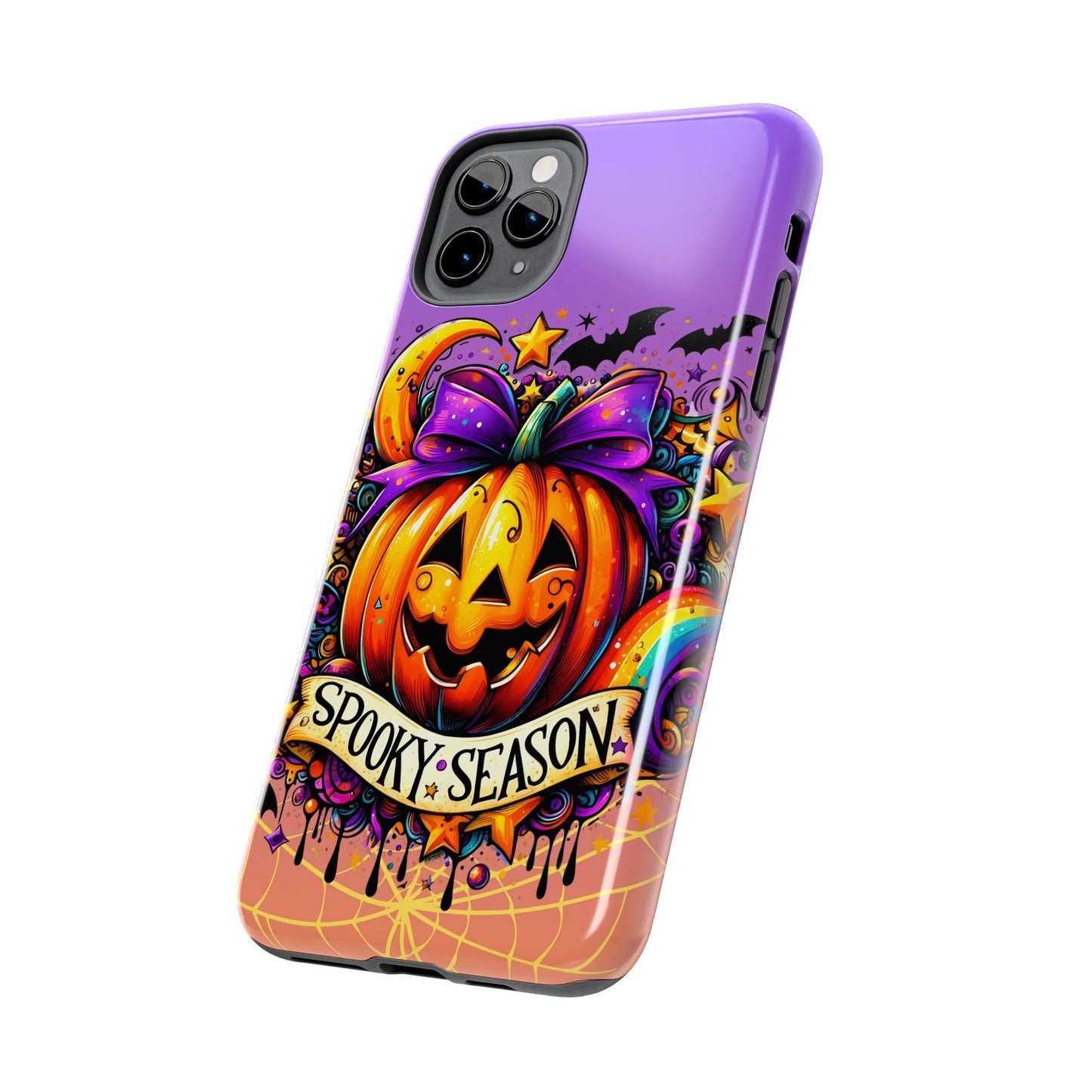 Spooky season pumpkin, Halloween themed Phone case iPhone compatible Models 11-16